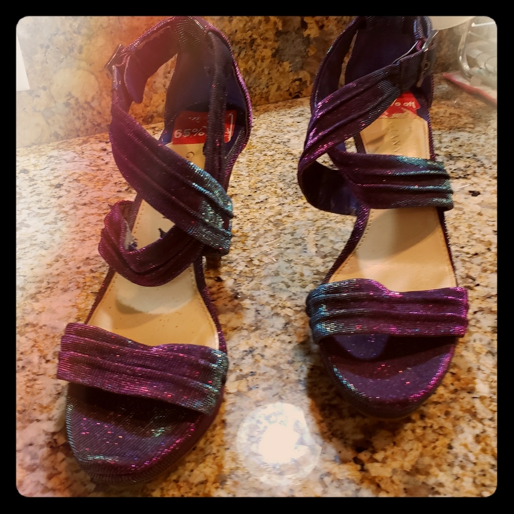 Purple shimmery high heels